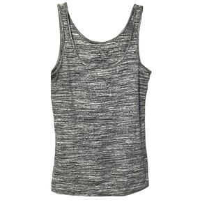 SONOMA LIFE + STYLE TANK TOP, WOMENS, M, HEATHER GREY & WHITE, 1” STRAPS